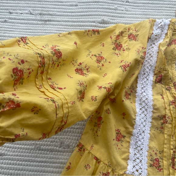 ASOS DESIGN lace insert mini smock dress in floral print size 8 - Picture 4 of 12